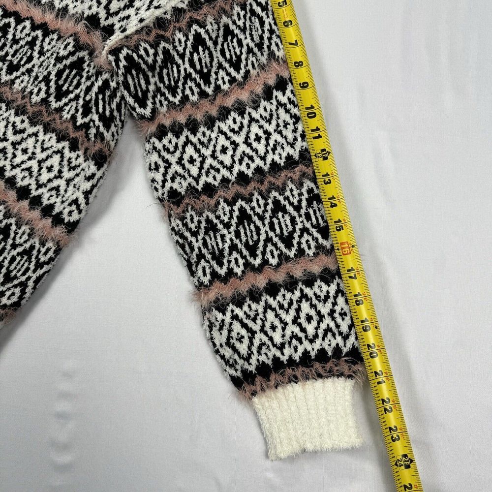 Arizona Jean Company Cozy Knit Sweater Crew Neck Size Medium Geometric Pattern - Picture 11 of 12